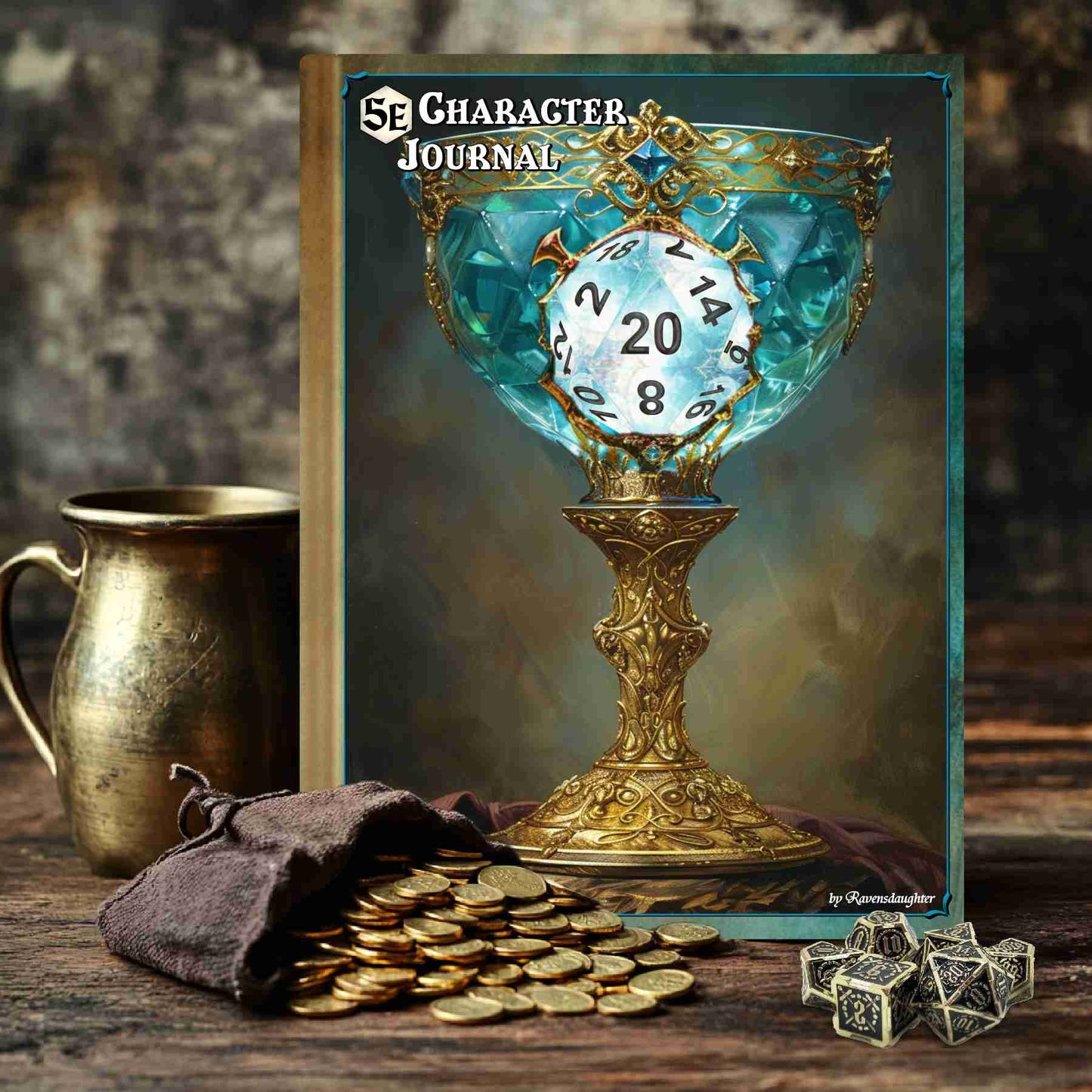 D20 Character Journal - Aquamarine Chalice