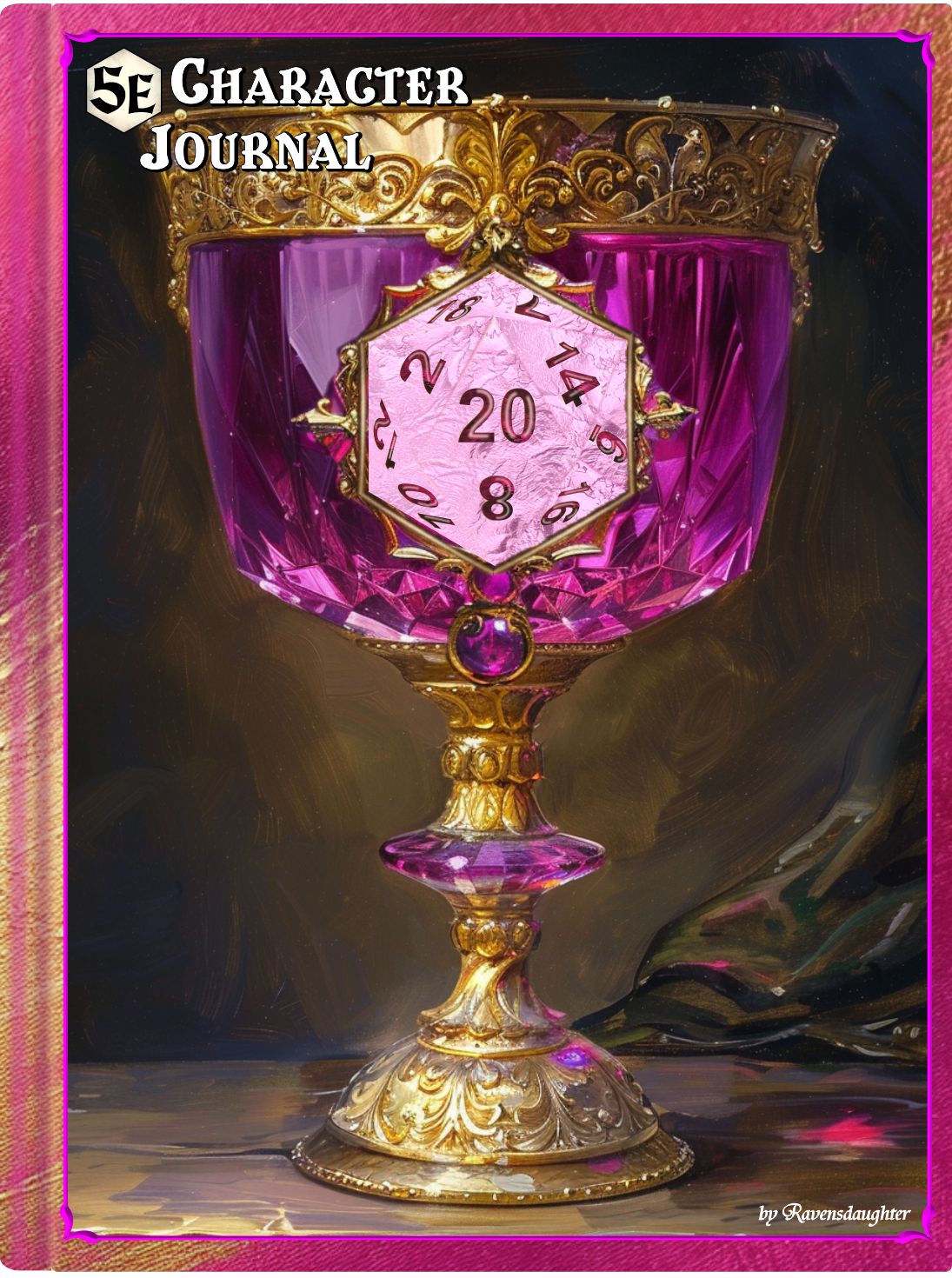 D20 Character Journal - Fuchsia Chalice