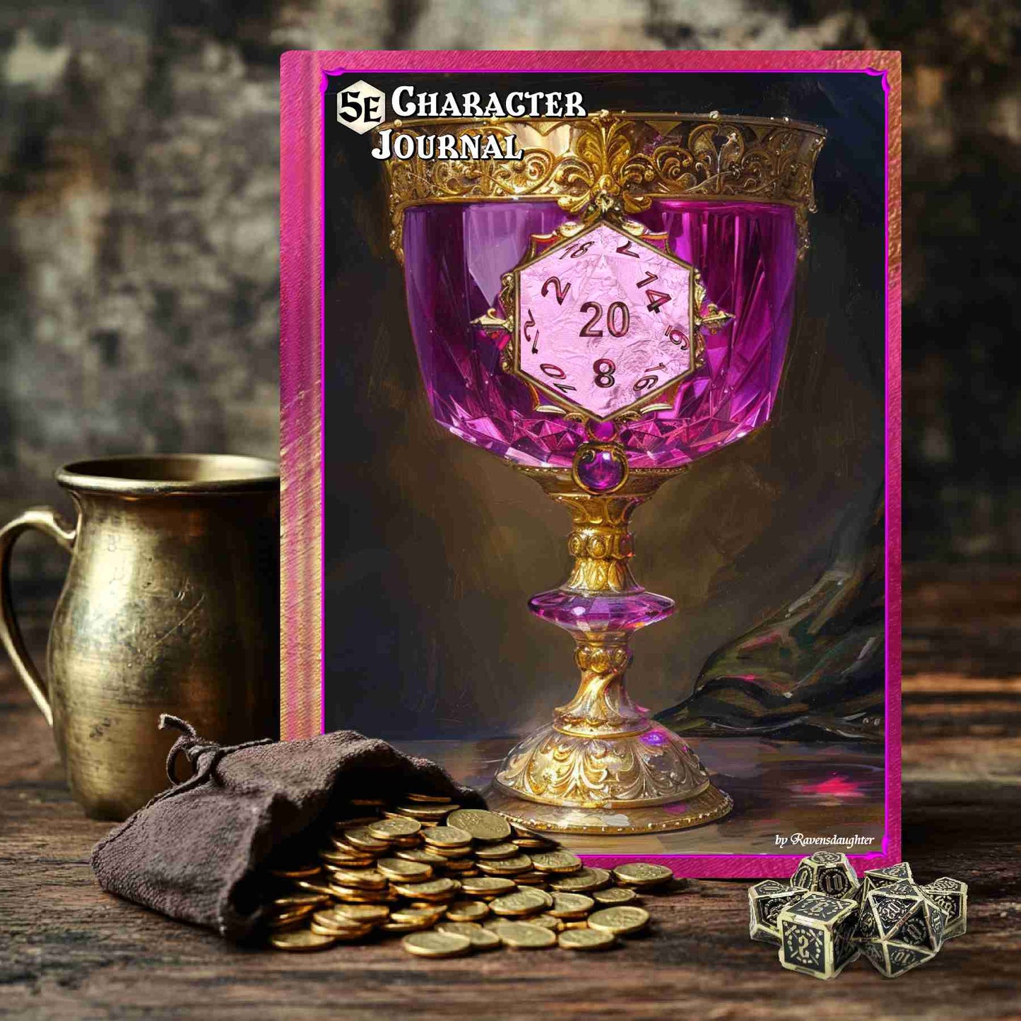 D20 Character Journal - Fuchsia Chalice