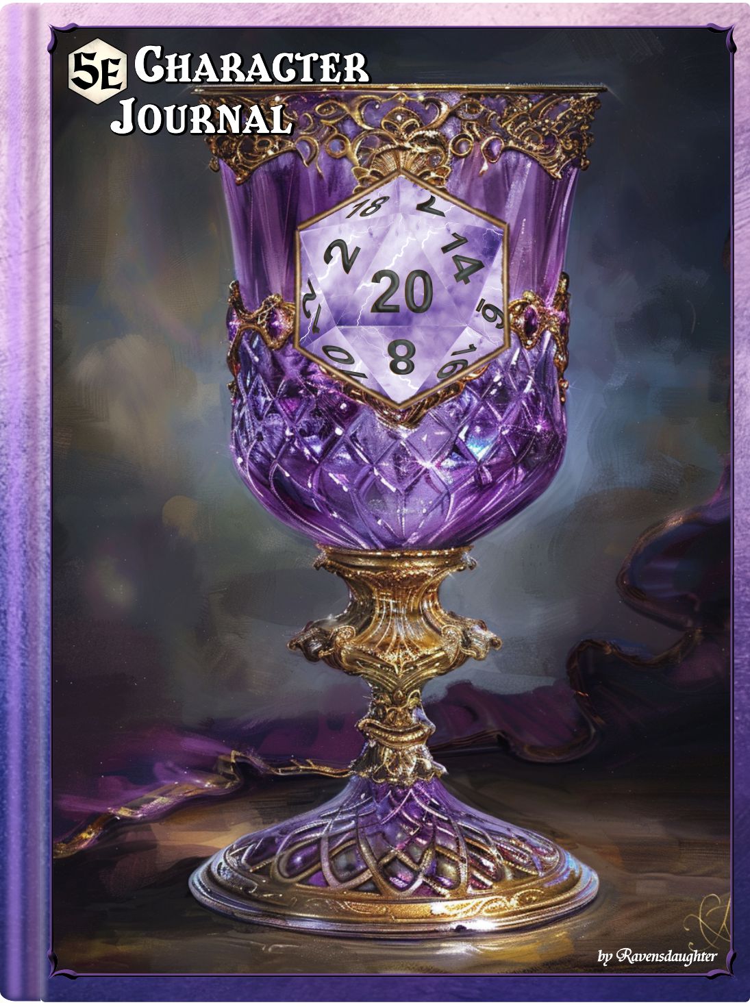 D20 Character Journal - Lavendar Chalice