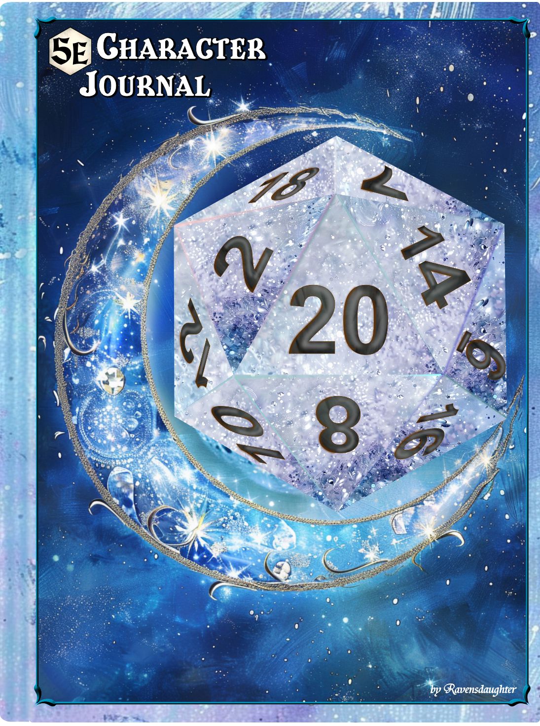 D20 Character Journal - Silver Moon