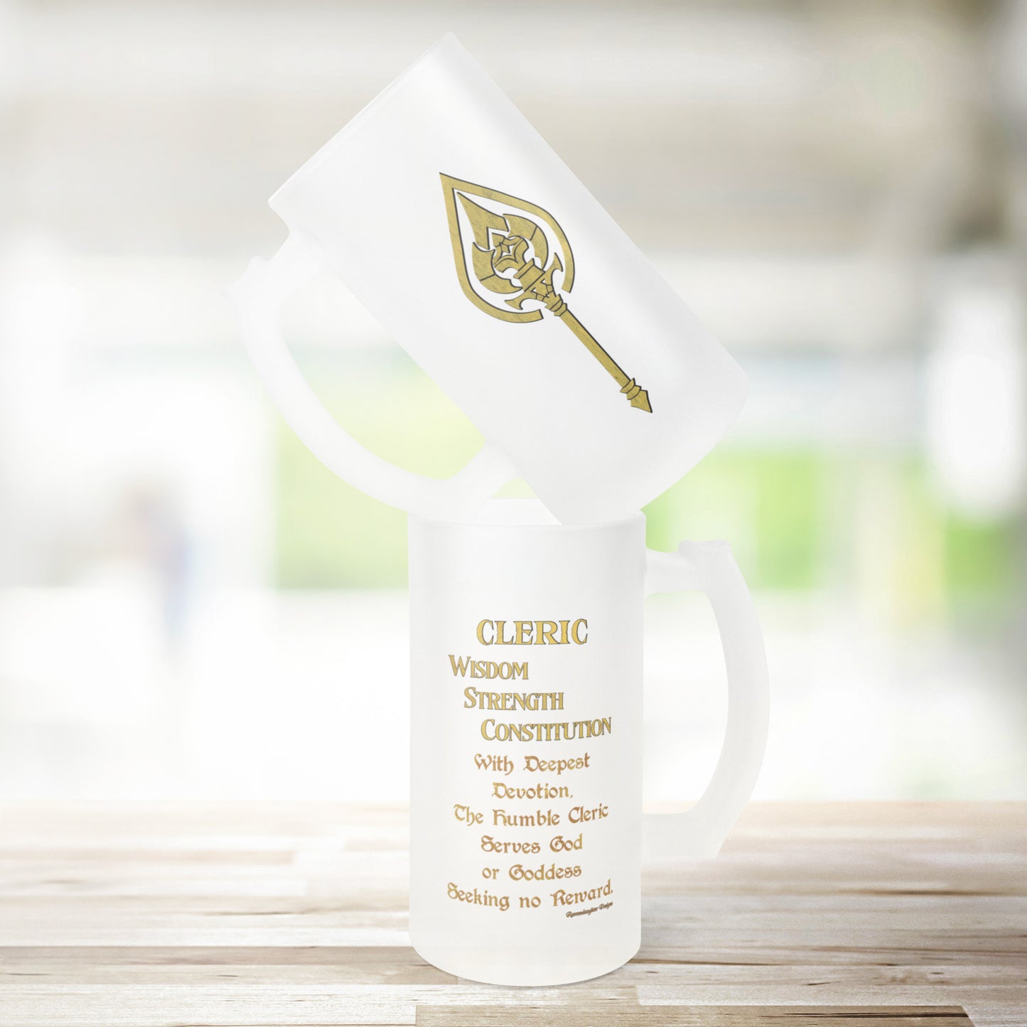 D&D Cleric Frosted Mug