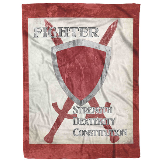 D&D Fighter Fleece Blanket