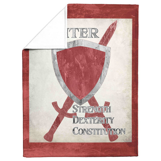 D&D Fighter Fleece Blanket