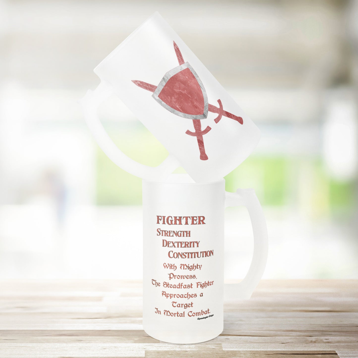 D&D Fighter Frosted Mug