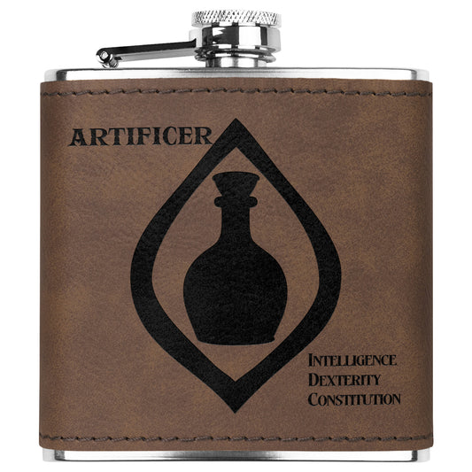 D&D Leatherette Flask - Artificer