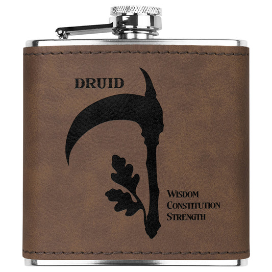 D&D Leatherette Flask - Druid
