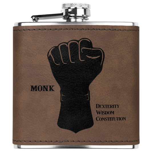 D&D Leatherette Flask - Monk