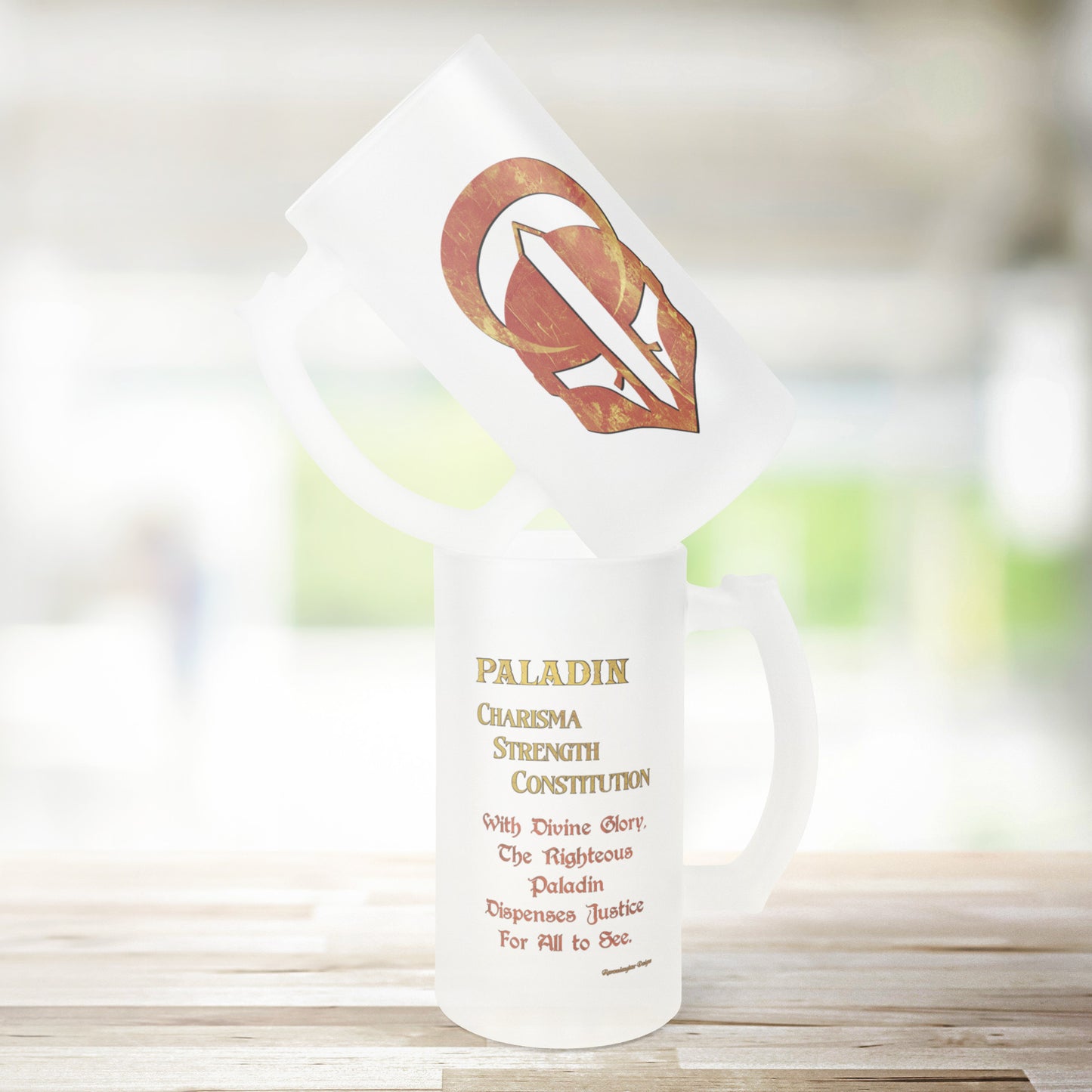 D&D Paladin Frosted Mug