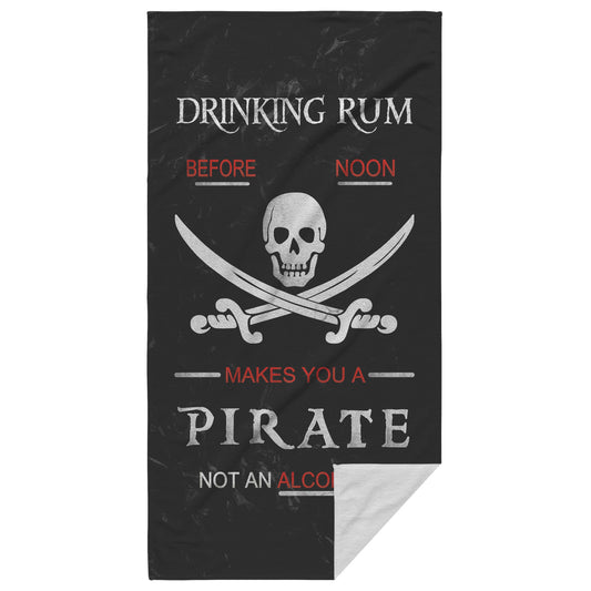 Drink Rum Before Noon Beach Towel