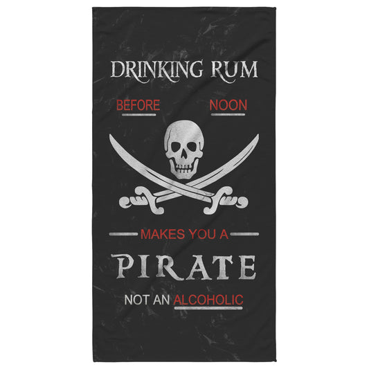 Drink Rum Before Noon Beach Towel