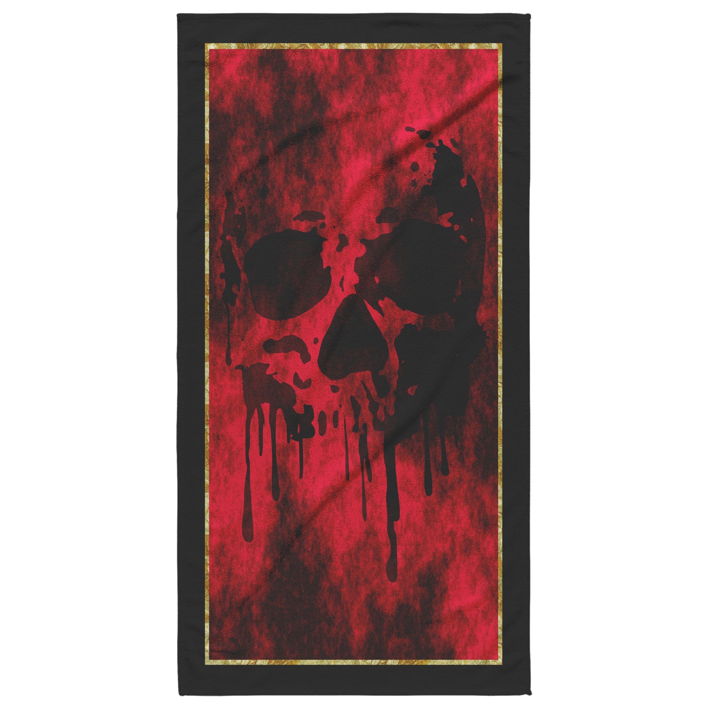 Drip Skull Beach Towel - Red