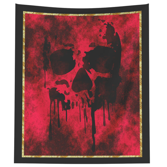 Drip Skull Wall Hanging - Red