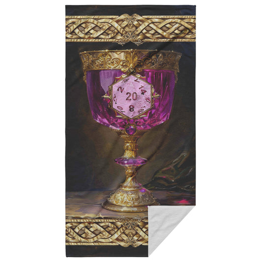 Fuchsia Goblet D20 Beach Towel
