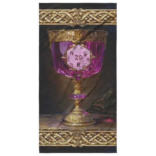 Fuchsia Goblet D20 Beach Towel