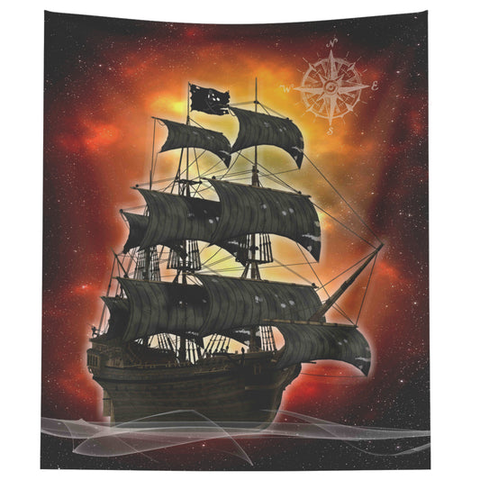 Pirate Ghost Ship Wall Hanging - Fire