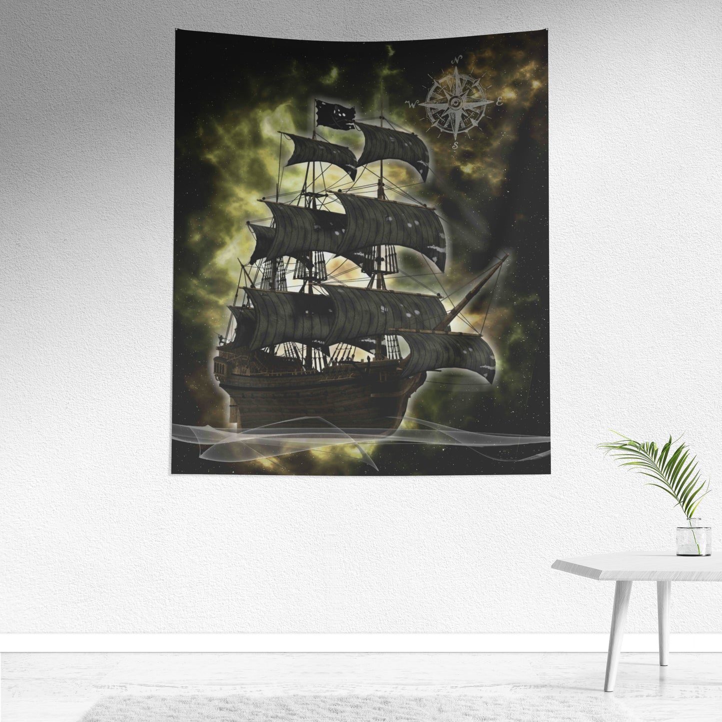 Pirate Ghost Ship Wall Hanging - Yellow