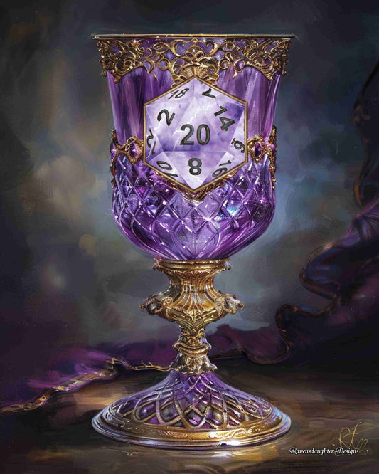 Lavender Goblet D20 Digital Art Print