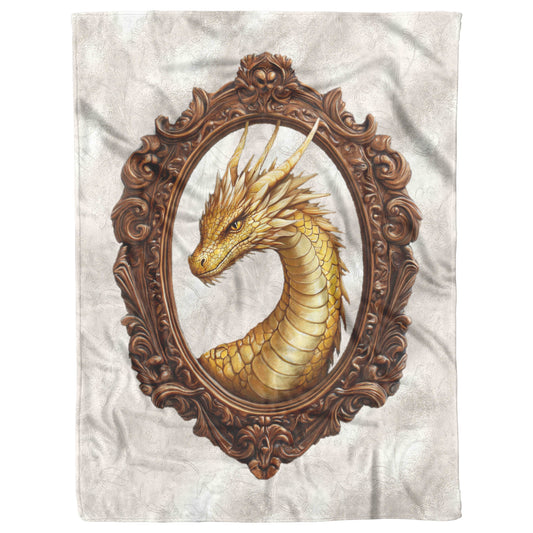 Gold Dragon Fleece Blanket