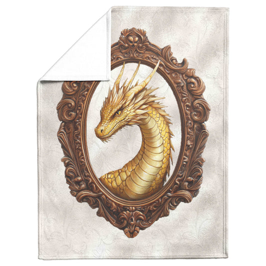 Gold Dragon Fleece Blanket