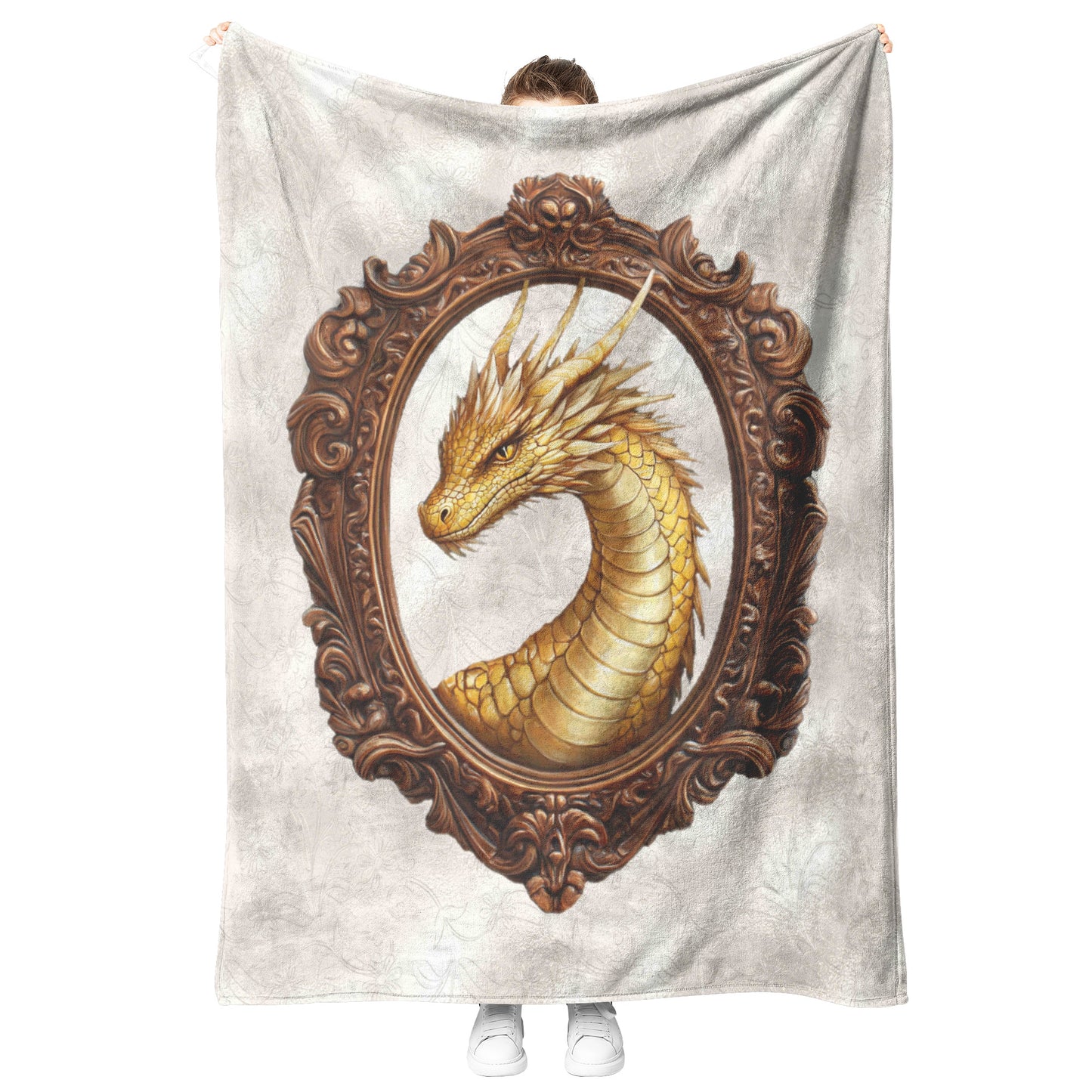 Gold Dragon Fleece Blanket