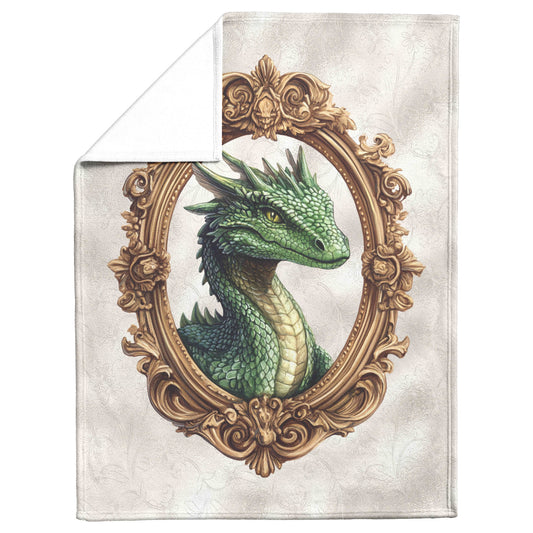 Green Dragon Fleece Blanket