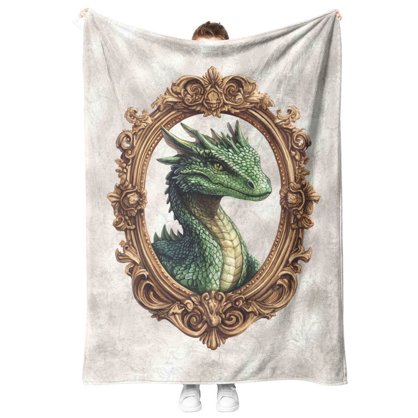 Green Dragon Fleece Blanket