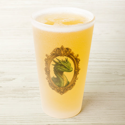 Green Dragon Frosted Pint Glass