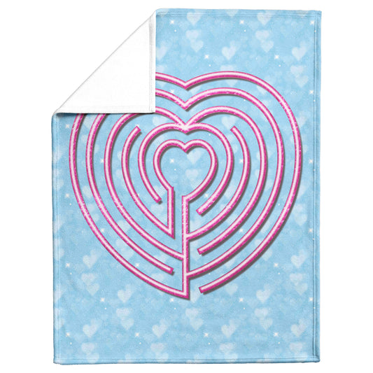Heart Labyrinth Therapy Blanket - Blue