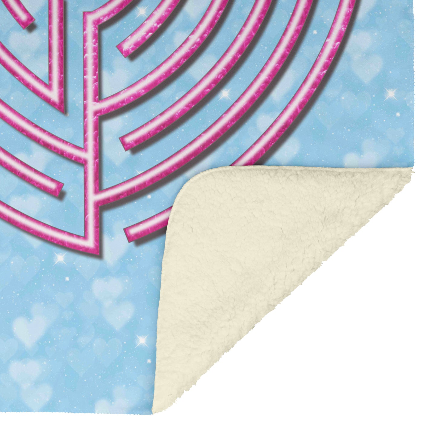 Heart Labyrinth Therapy Blanket - Blue