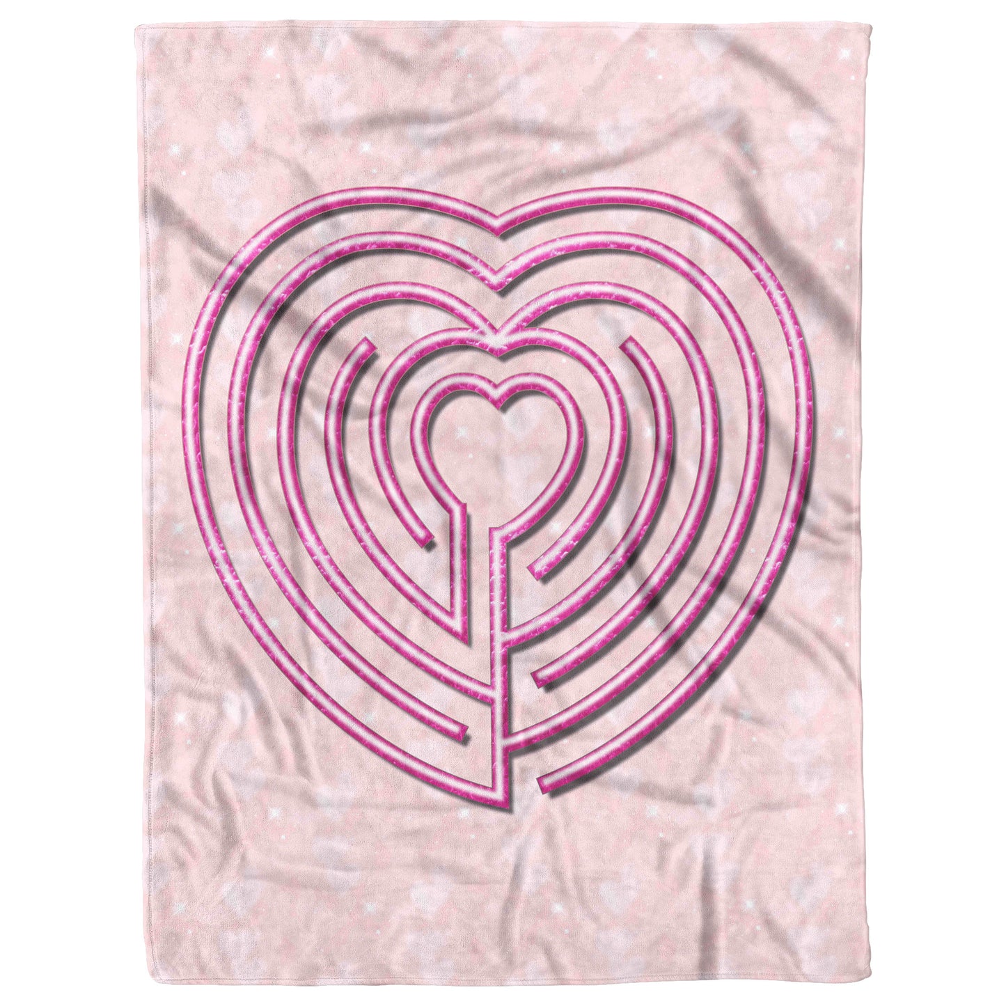 Heart Labyrinth Therapy Blanket - Peach