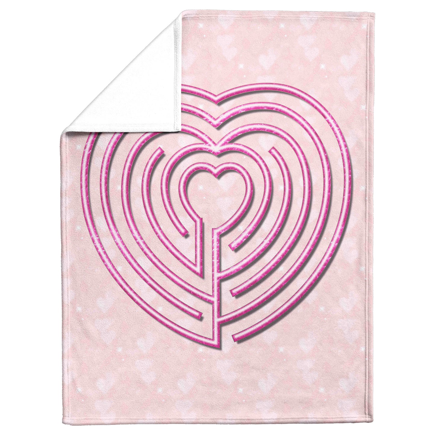 Heart Labyrinth Therapy Blanket - Peach
