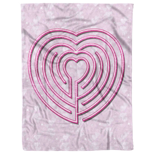 Heart Labyrinth Therapy Blanket - Pink