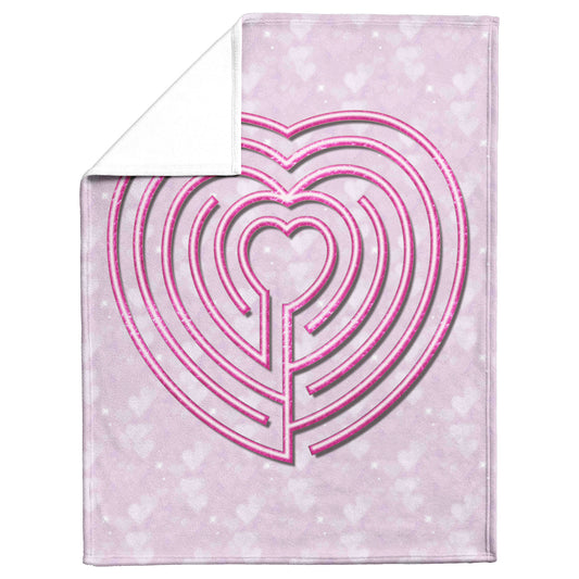 Heart Labyrinth Therapy Blanket - Pink