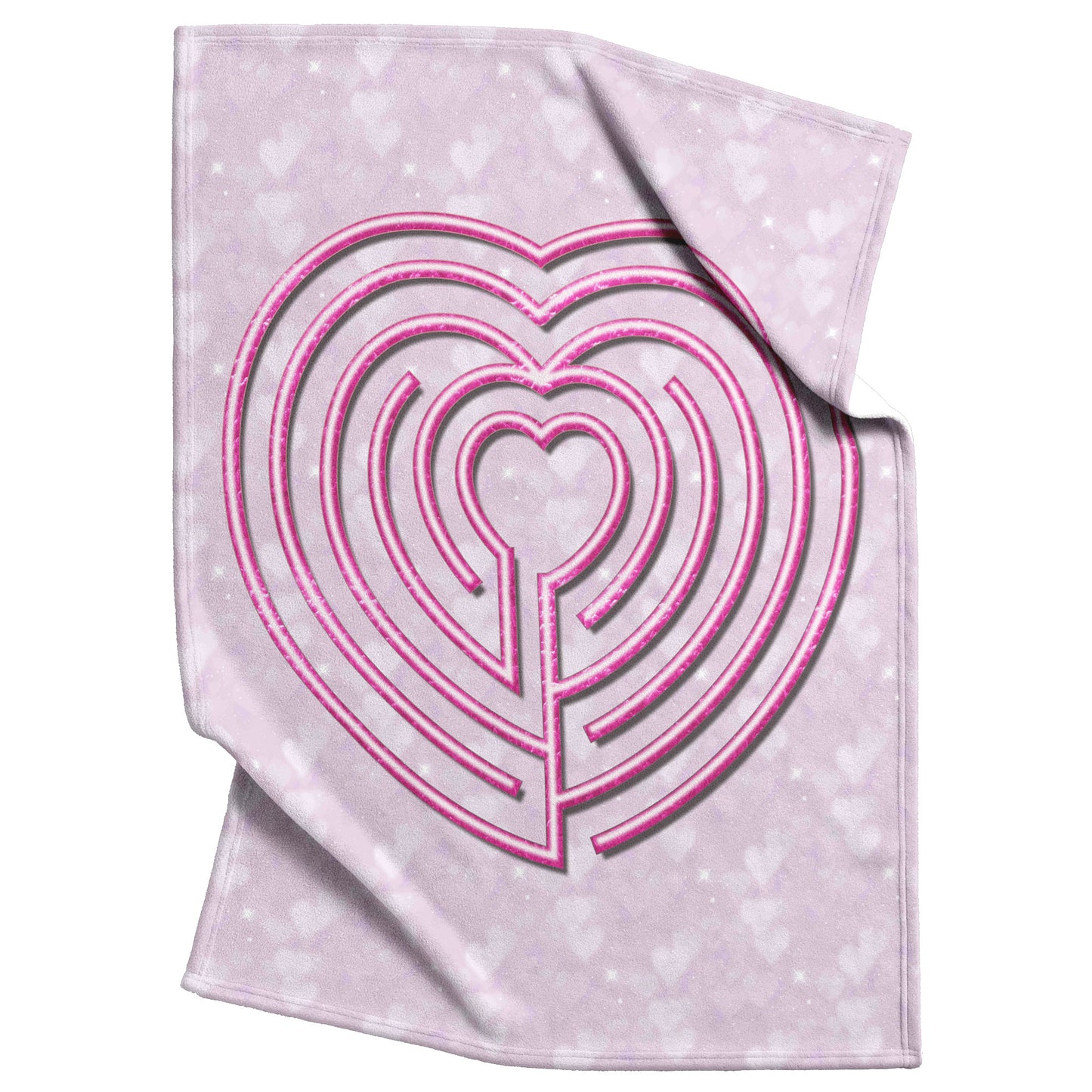 Heart Labyrinth Therapy Blanket - Pink