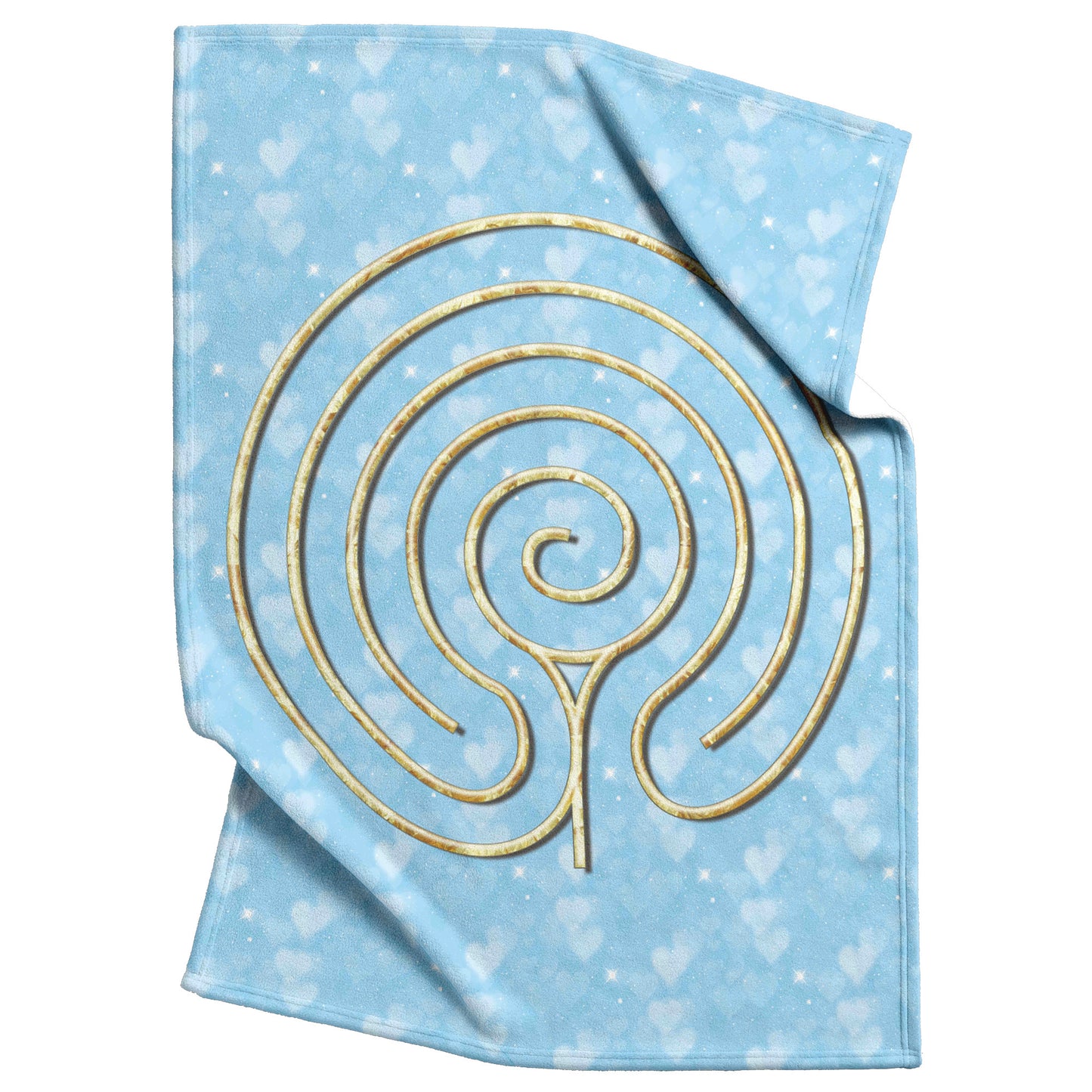 Hindu Labyrinth Therapy Blanket - Blue