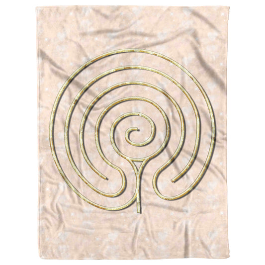 Hindu Labyrinth Therapy Blanket - Peach