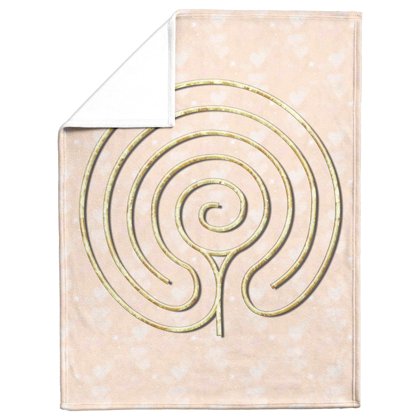 Hindu Labyrinth Therapy Blanket - Peach