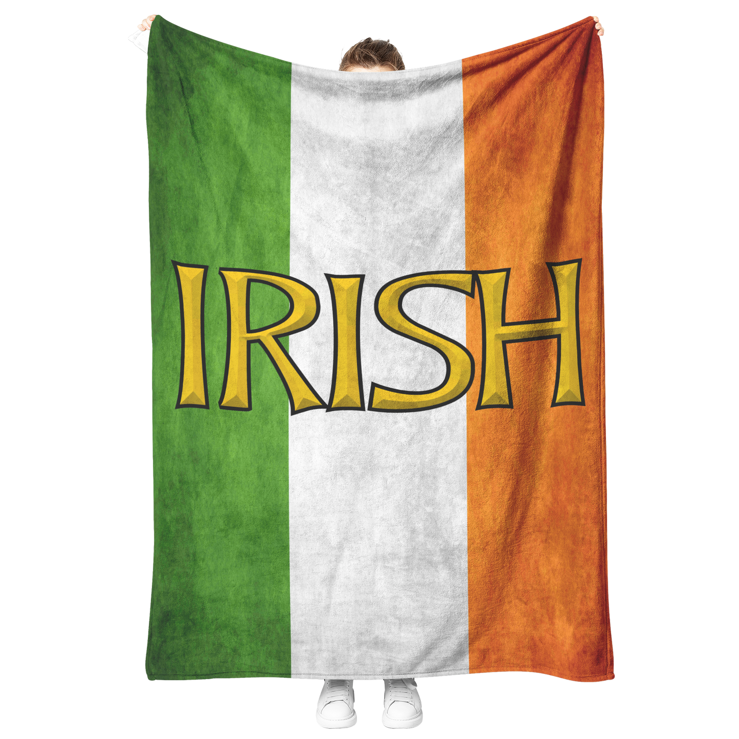 Irish_Flag_Fleece_Blanket_V_Blanket_Model_Mockup.png