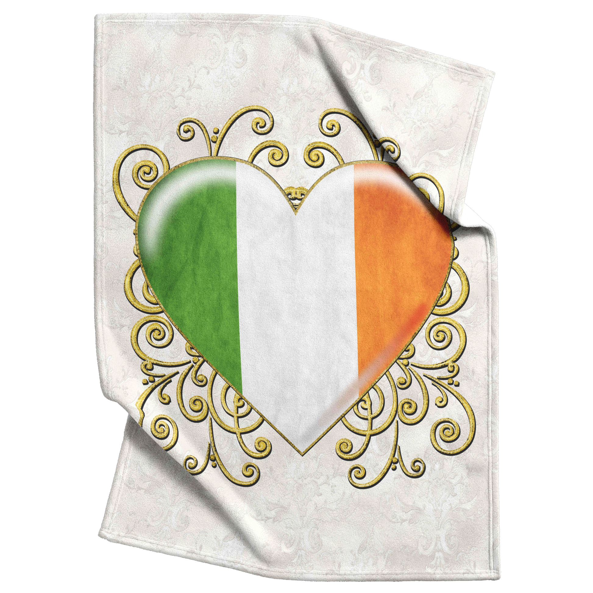 Irish_Heart_Flag_Fleece_Blanket_V_Blanket_Top_Bottom_Folds_Mockup.png