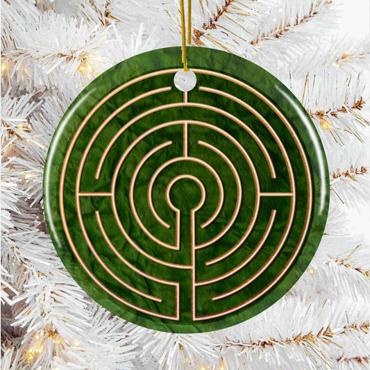 Abingdon Abbey Labyrinth Christmas Ornament