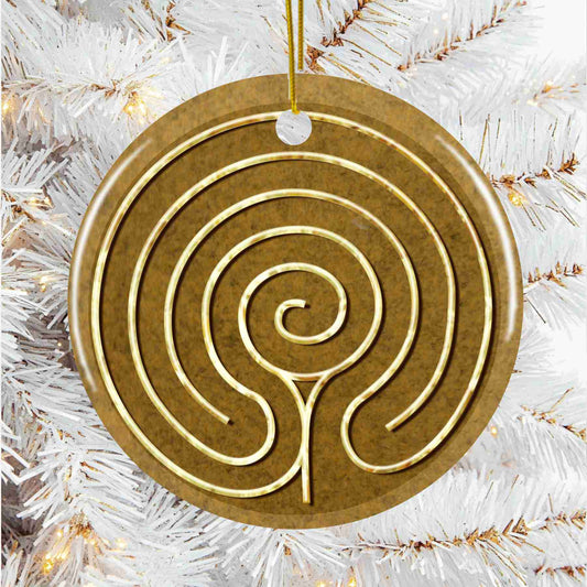 Chakra Vyuha Labyrinth Christmas Ornament