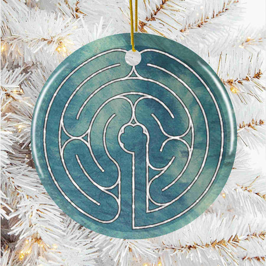 Medieval Labyrinth Christmas Ornament