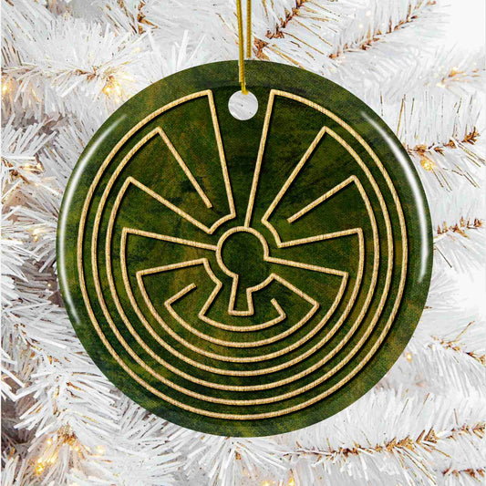 Native American Labyrinth Christmas Ornament