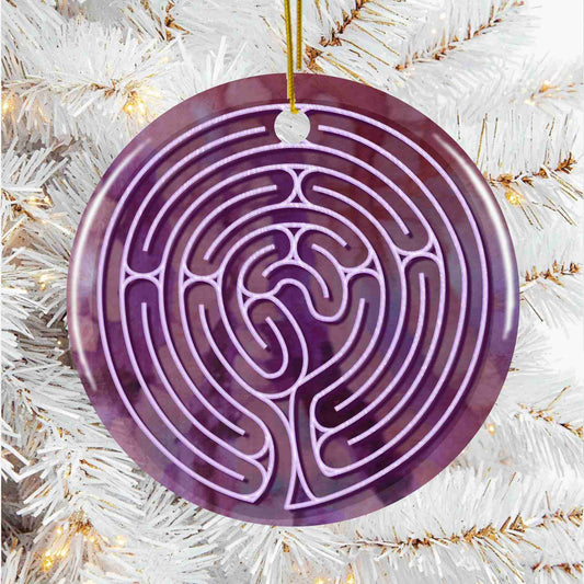 Poitiers Cathedral Labyrinth Christmas Ornament