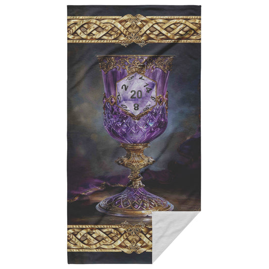 Lavender Goblet D20 Beach Towel