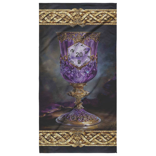 Lavender Goblet D20 Beach Towel