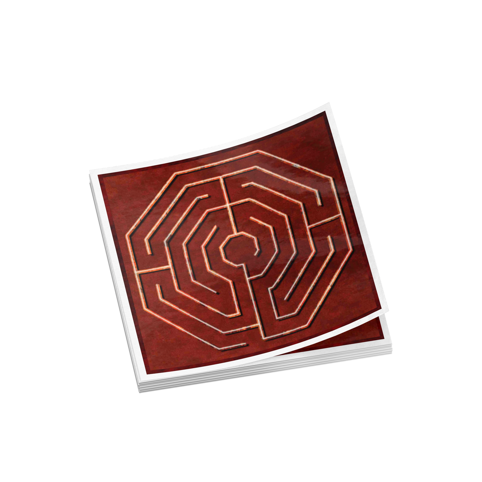 Octogon_Labyrinth_Sticker_WhiteSquareSticker_Stack_Mockup.png
