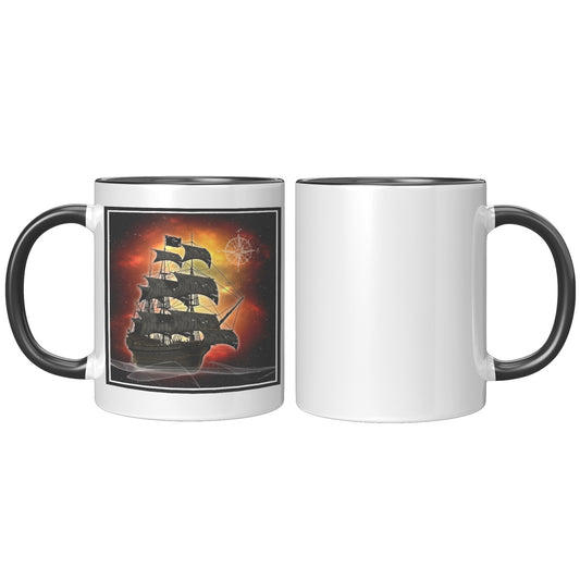 Pirate Ghost Ship Accent Mug - Fire