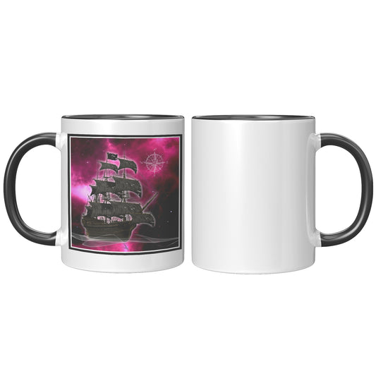 Pirate Ghost Ship Accent Mug - Fuchsia